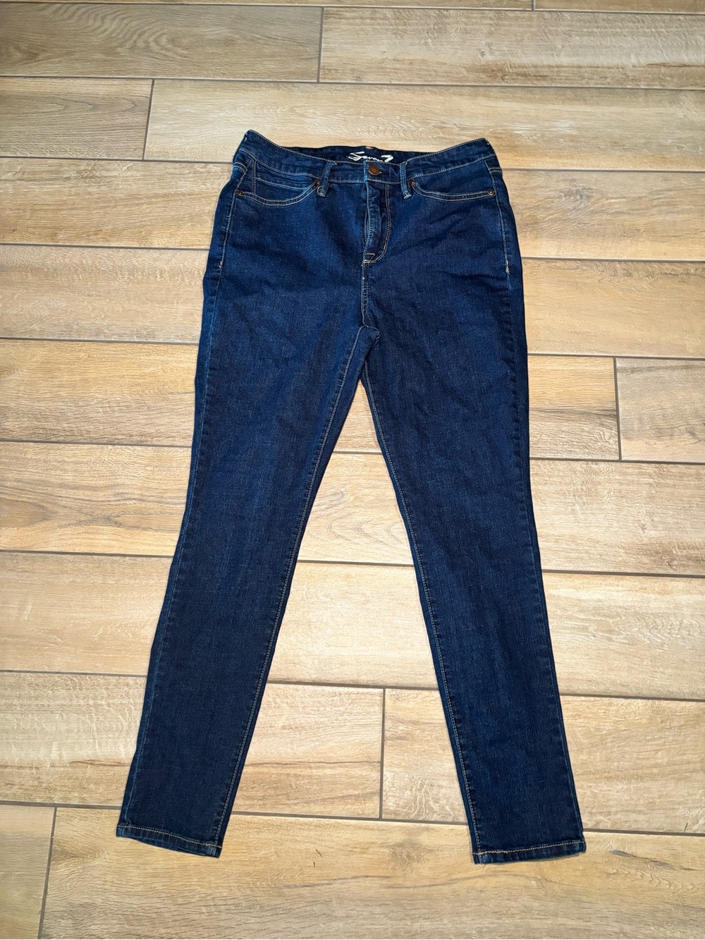 Seven7 Dark Blue Women’s Skinny Jeans, size:8